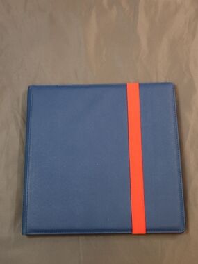 Dex Blue Storage Binder with Red Elastic Strap